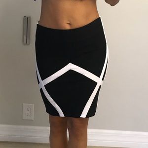 Bandage skirt. Black and white! Super stylish !!